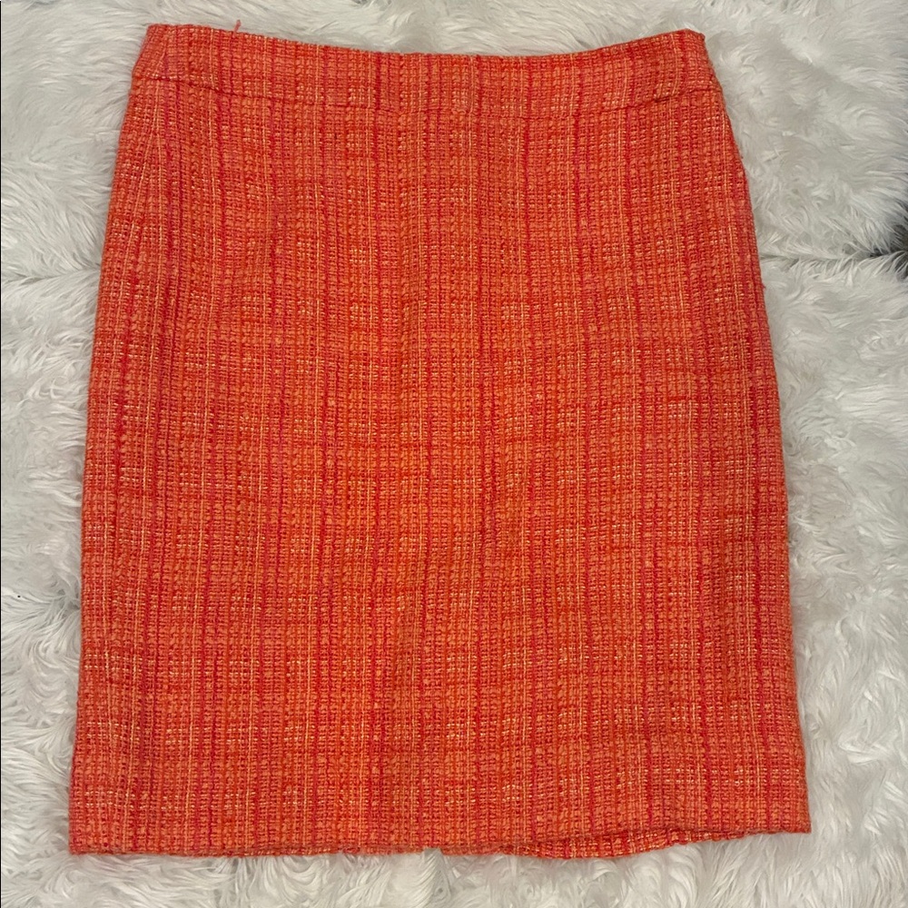 J. Crew Coral Pencil Skirt